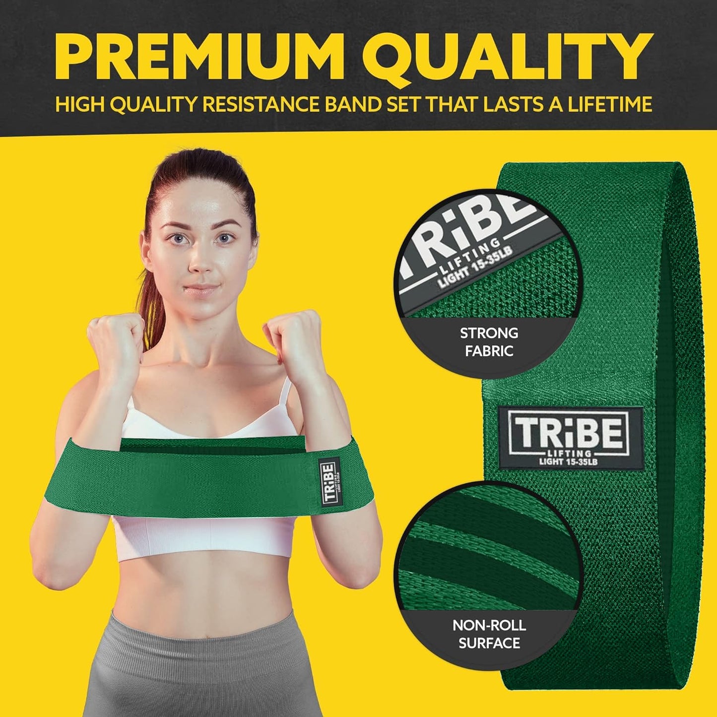 Tribe Lifting Fabric Resistance Bands Set