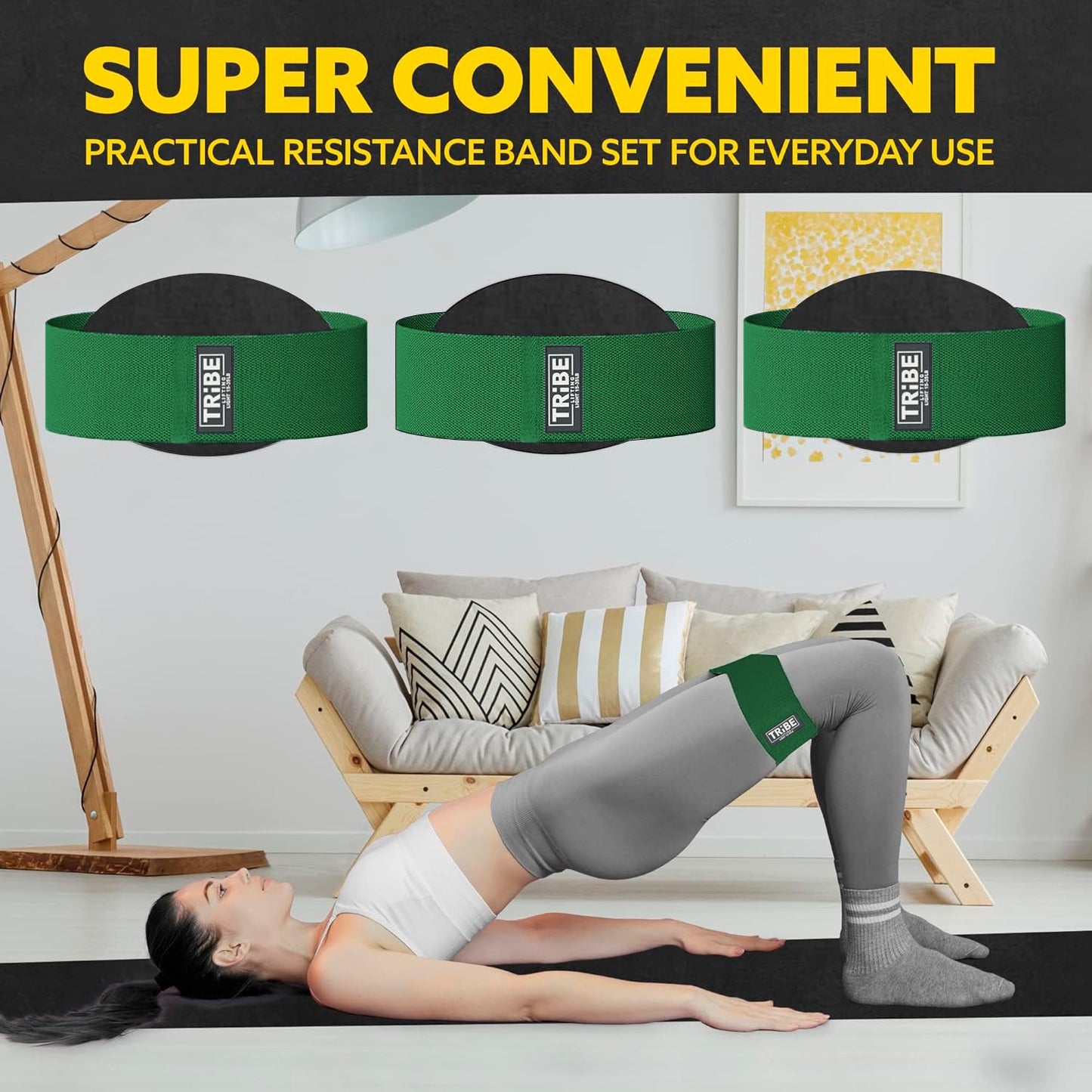 Tribe Lifting Fabric Resistance Bands Set