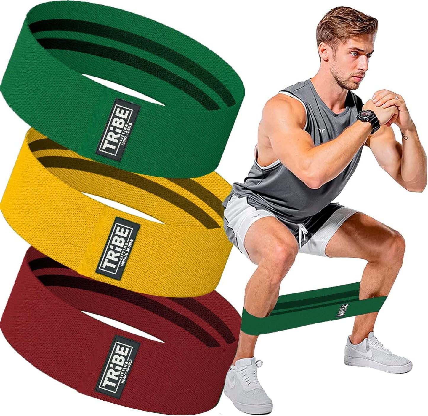 Tribe Lifting Fabric Resistance Bands Set