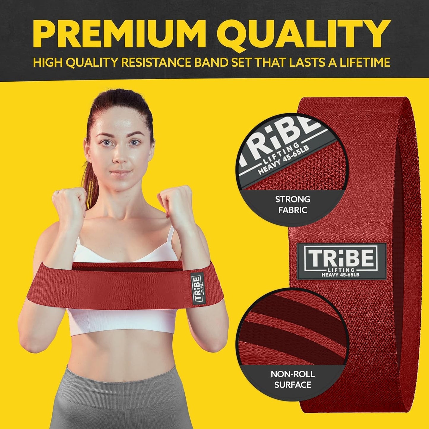 Tribe Lifting Fabric Resistance Bands Set