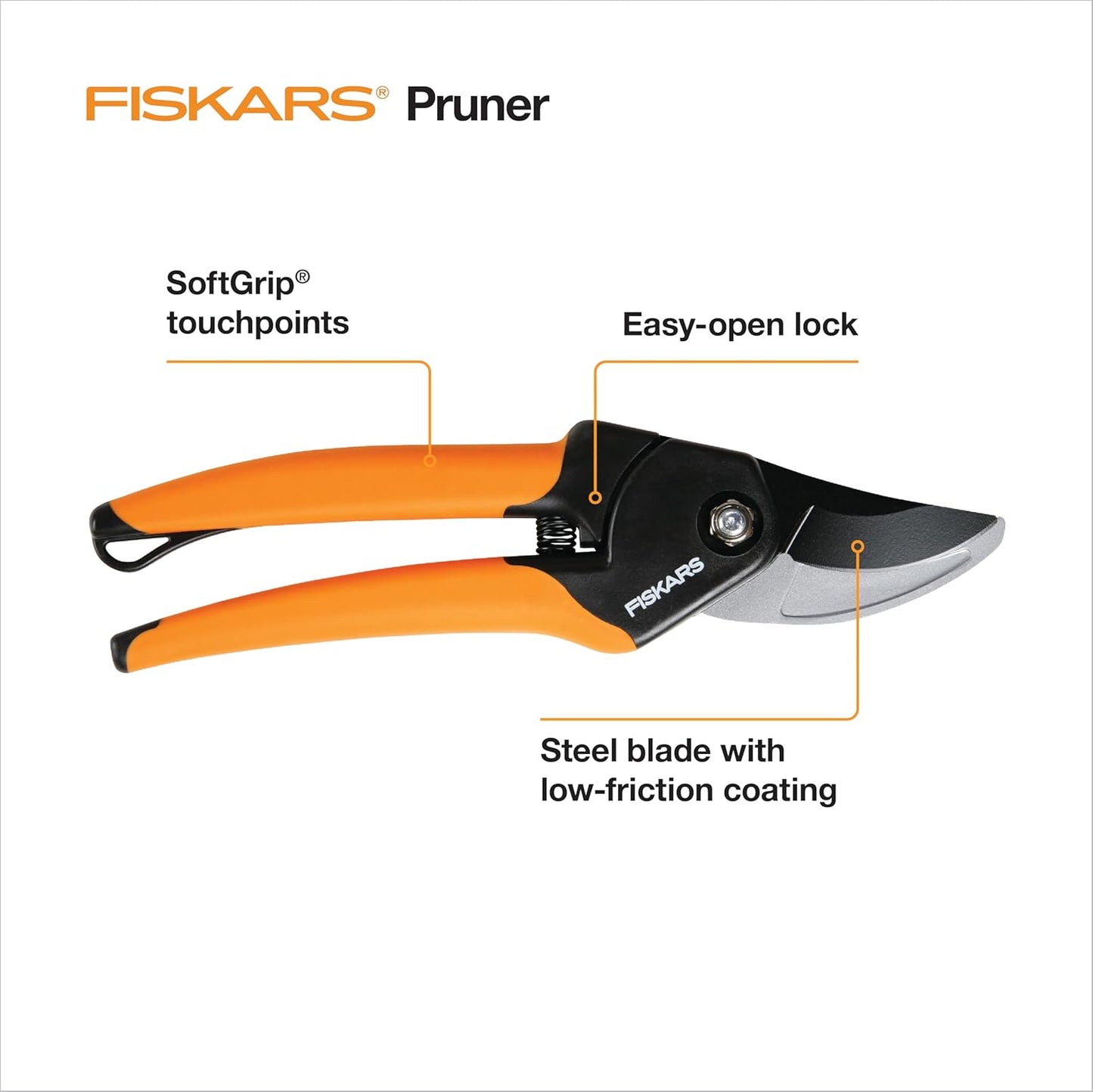 Fiskars Bypass Pruning Shears, 5/8-Inch Cut Capacity