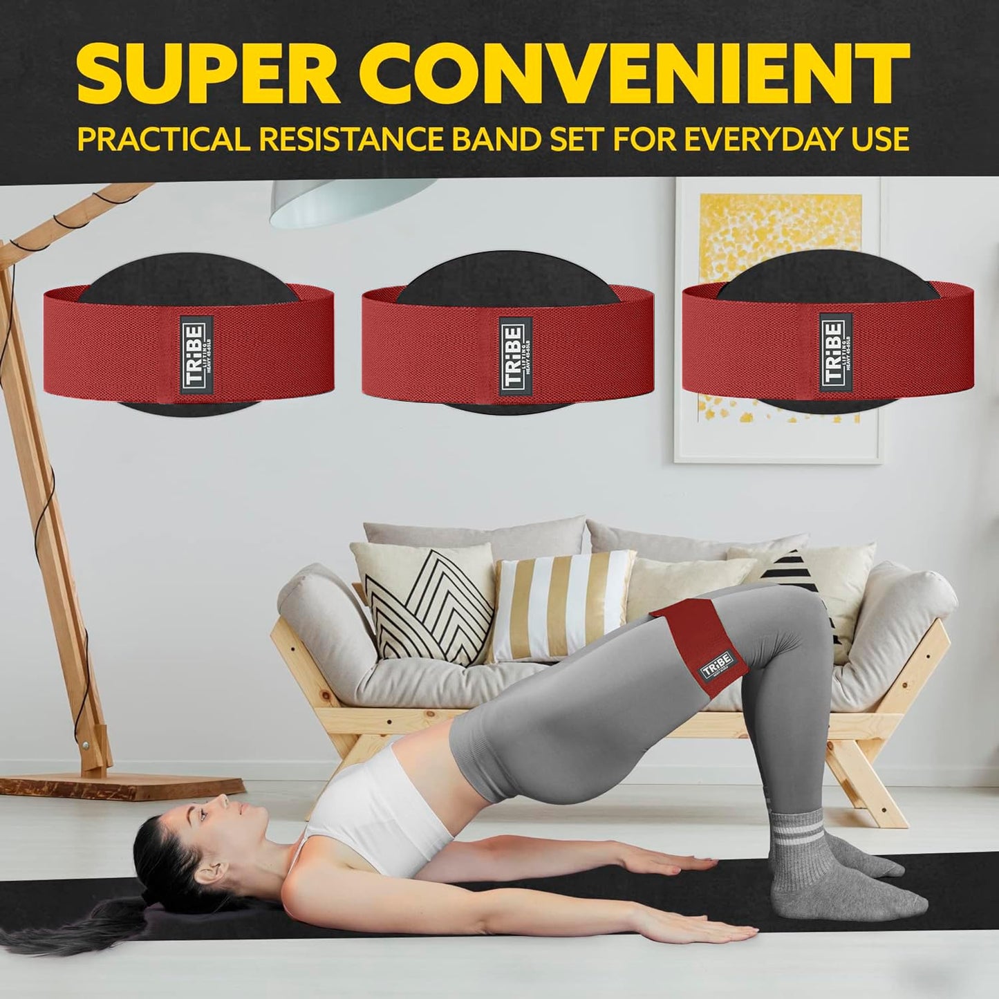 Tribe Lifting Fabric Resistance Bands Set