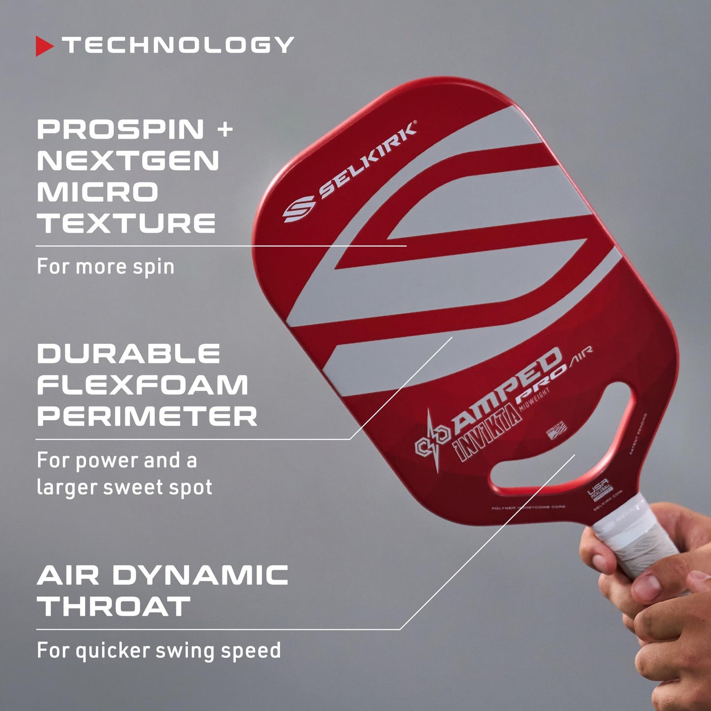 Selkirk Sport Amped Pickleball Paddle | Amped Pro Fiberglass Pickleball Paddle