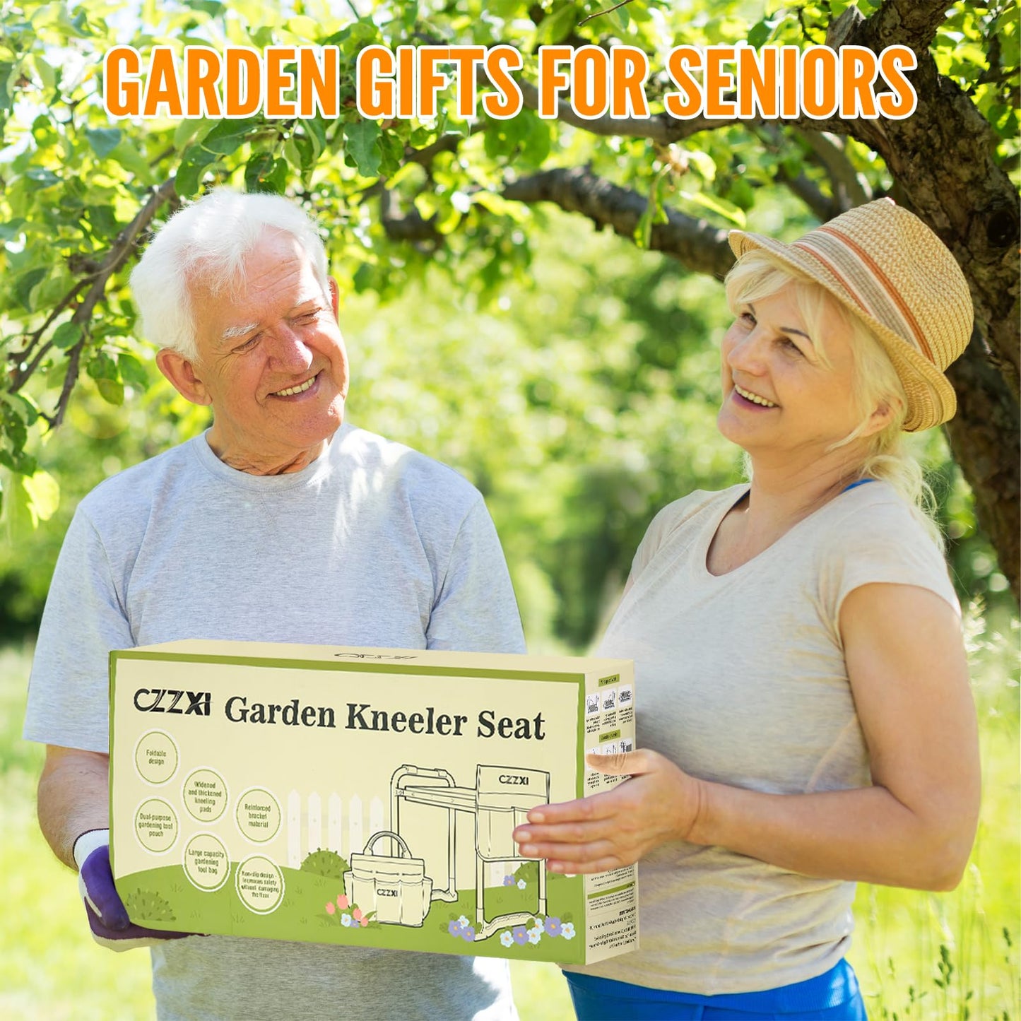 Garden Kneeler and Seat, Wider and Thicker Kneeling Pad