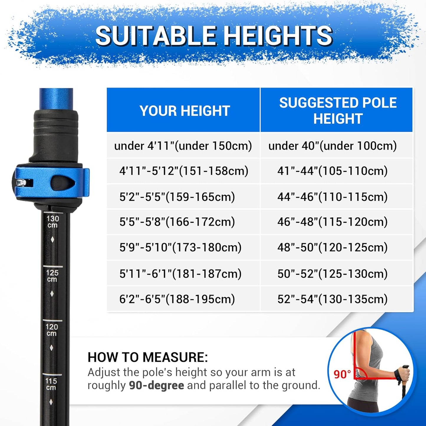 TheFitLife Trekking Poles - Lightweight 7075 Aluminum Hiking Sticks with Cork Grips