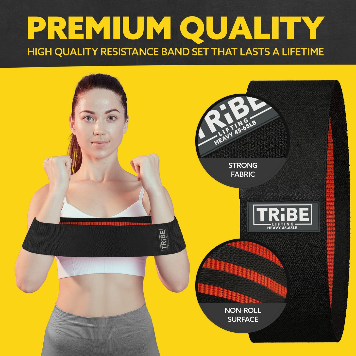 Tribe Lifting Fabric Resistance Bands Set