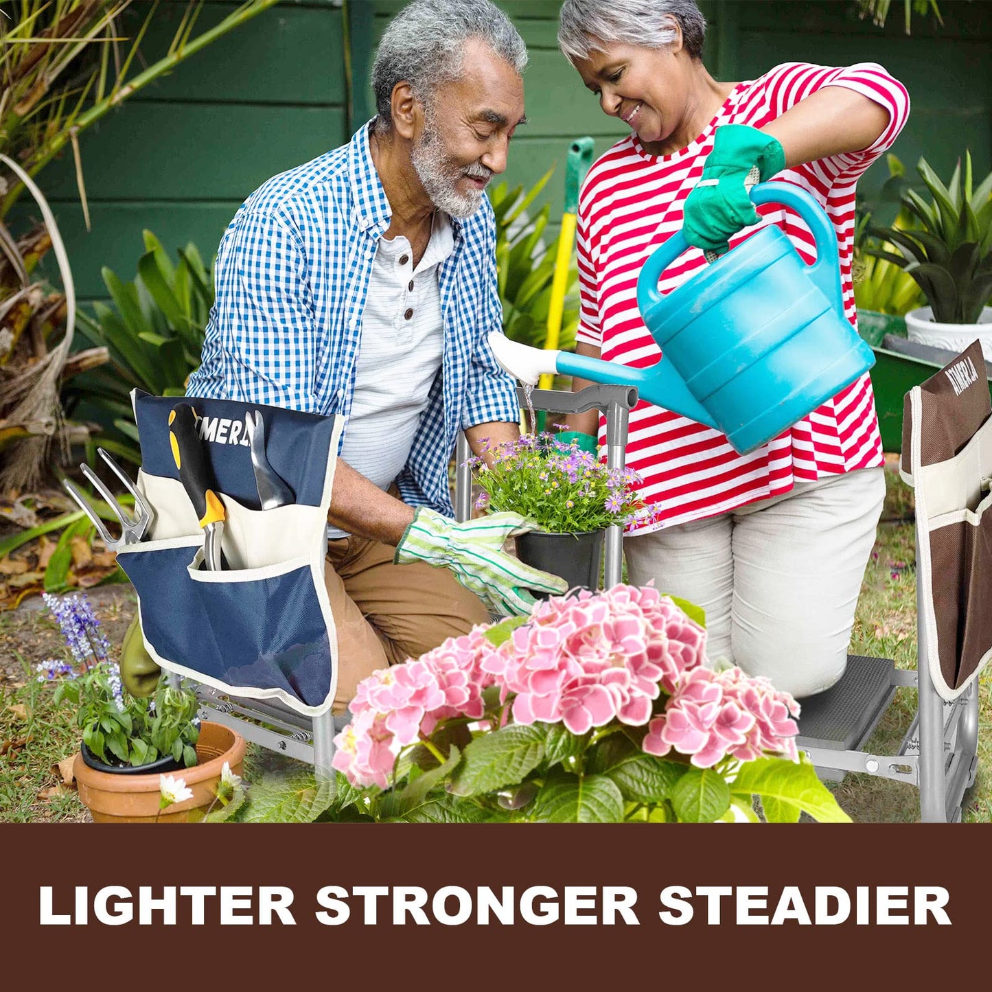 Aimerla Foldable Garden Kneeler Seat Heavy Duty | Widened Thick Kneeling Pad |