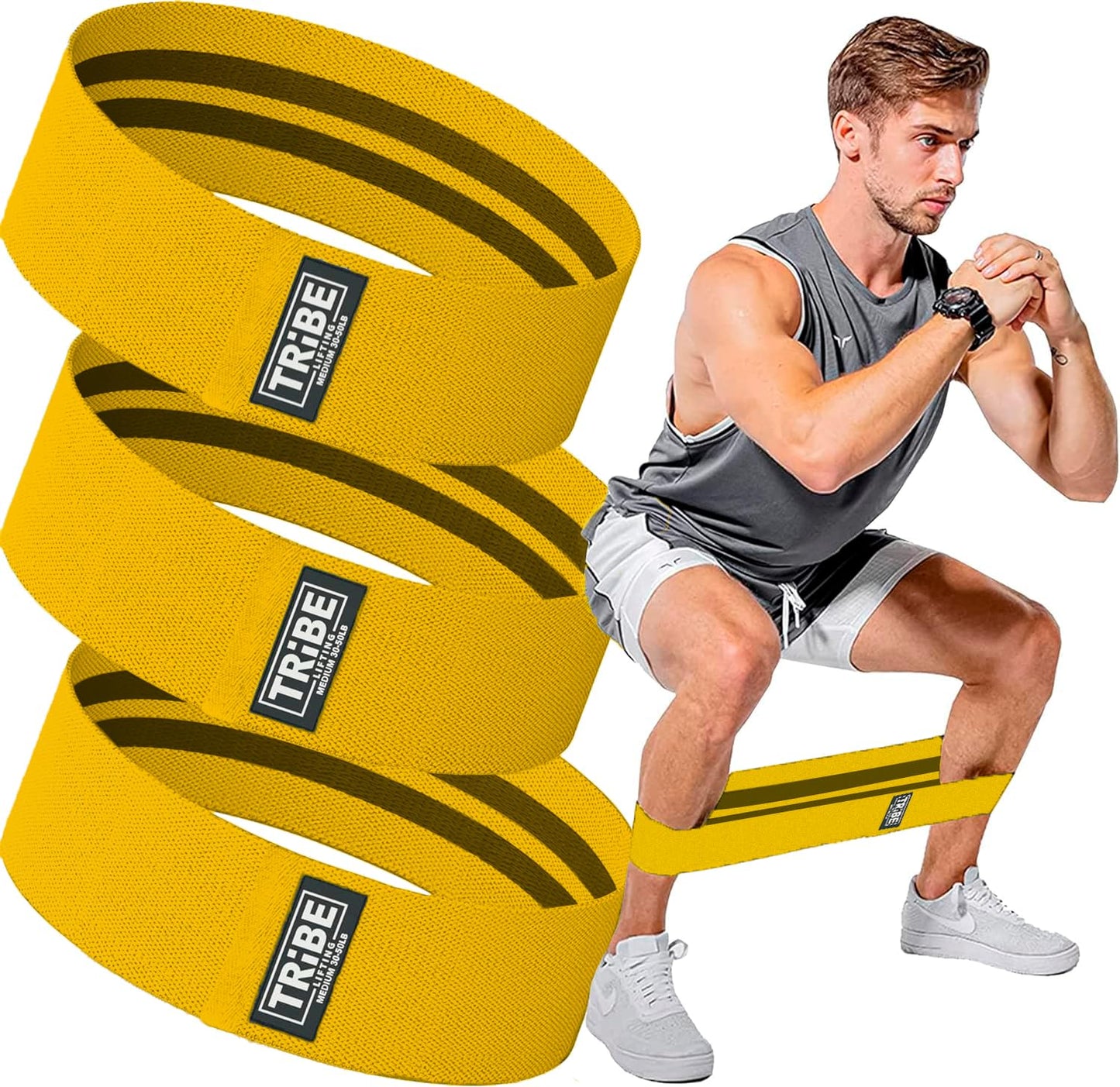 Tribe Lifting Fabric Resistance Bands Set