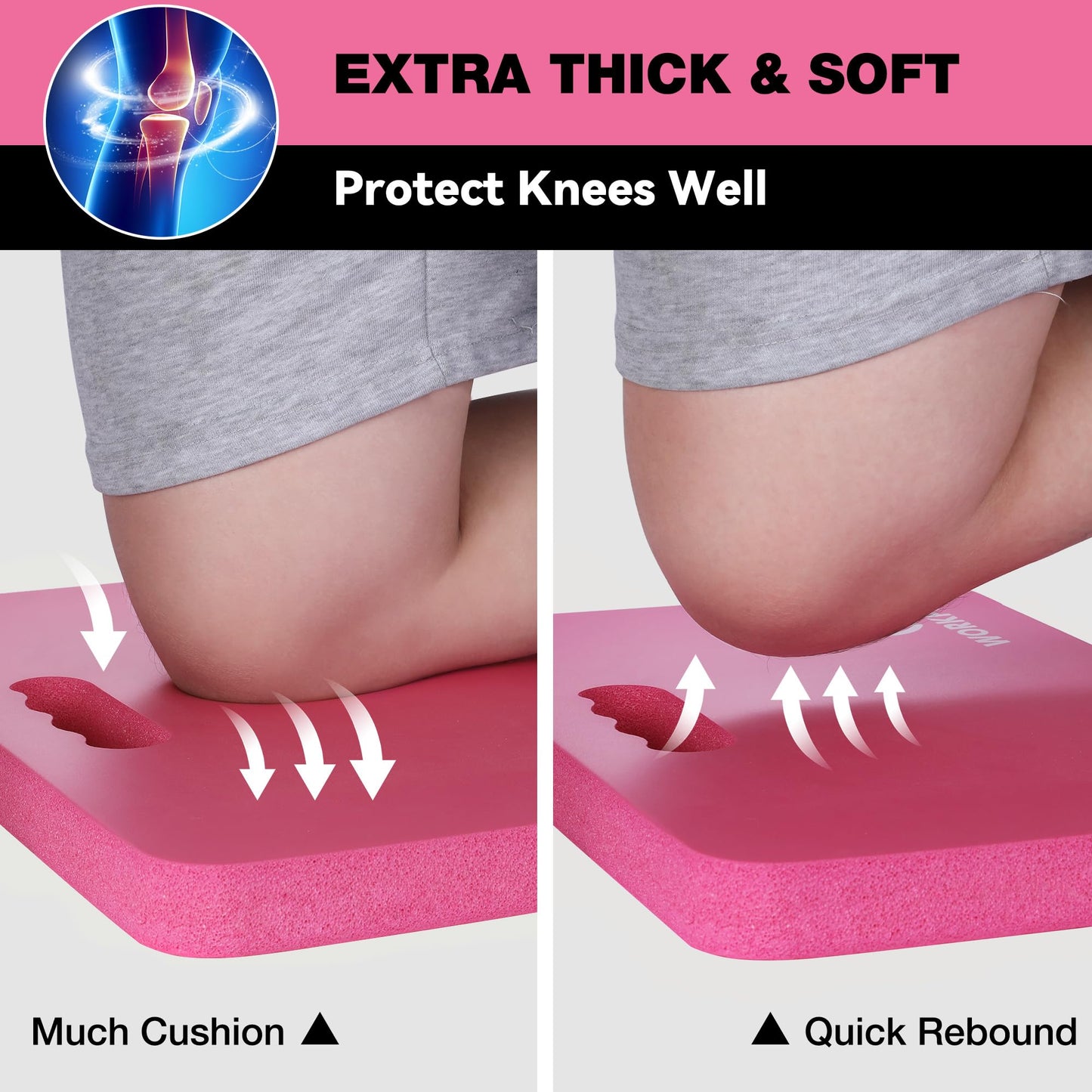 WORKPRO Extra Thick Kneeling Pad, 2-Pack
