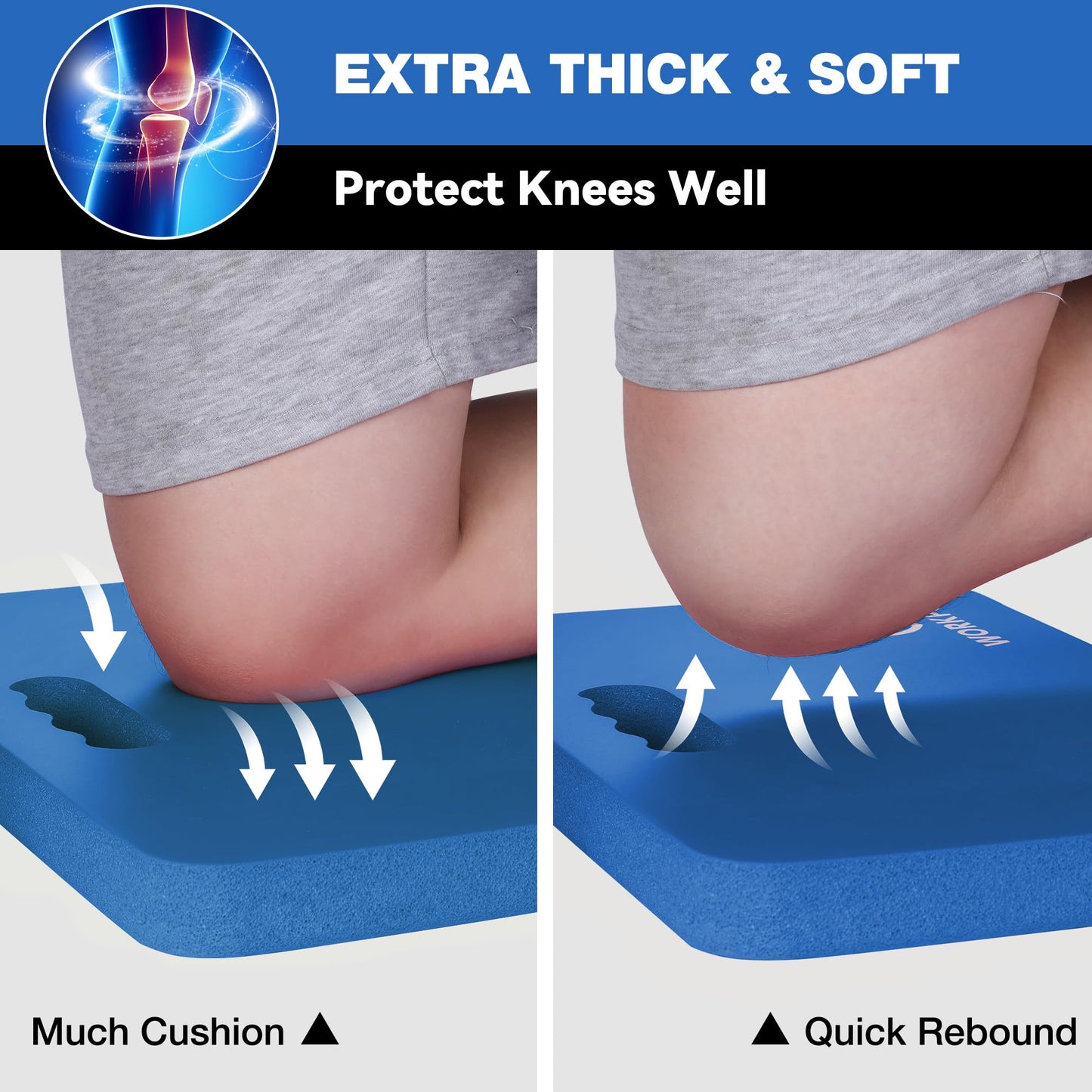 WORKPRO Extra Thick Kneeling Pad, 2-Pack