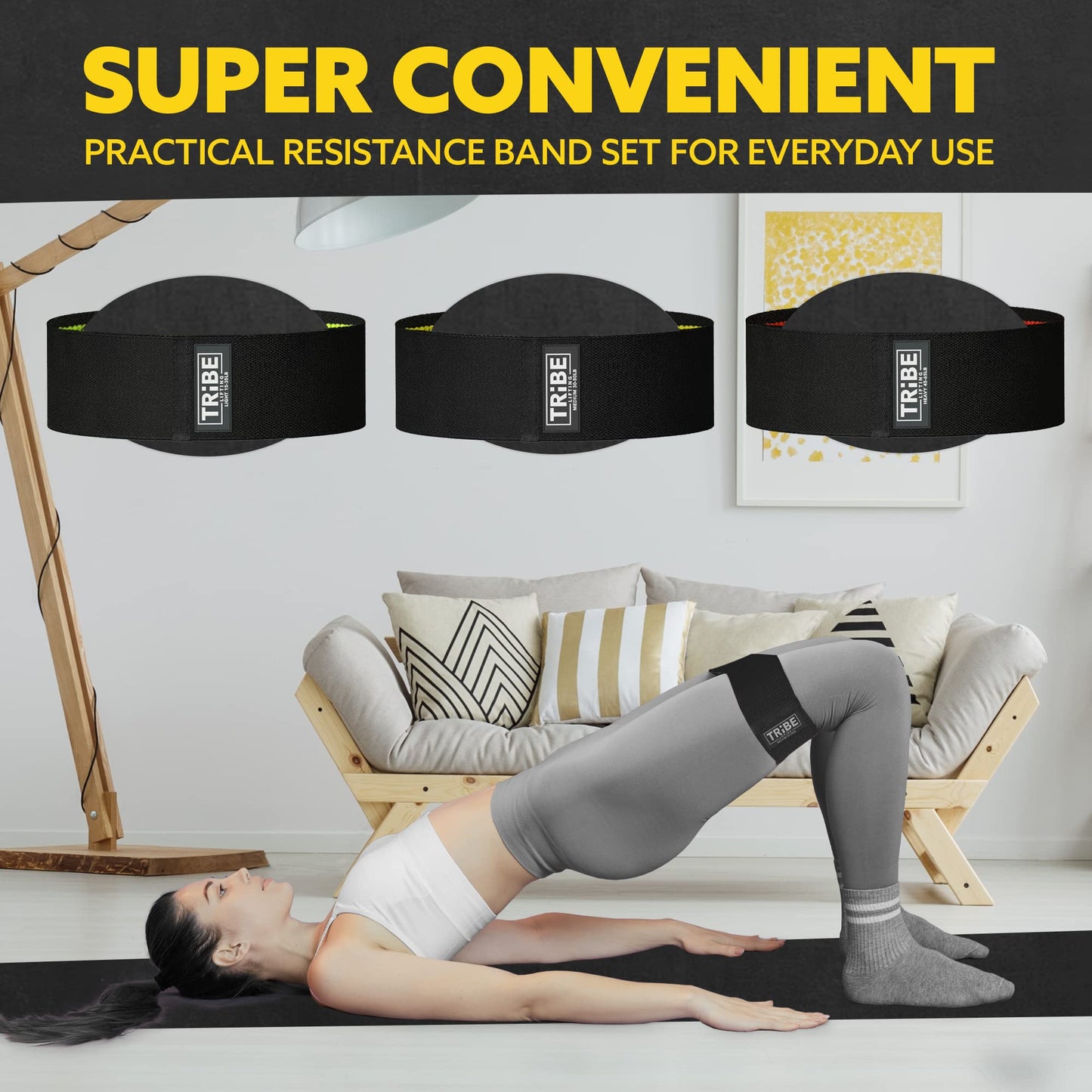 Tribe Lifting Fabric Resistance Bands Set