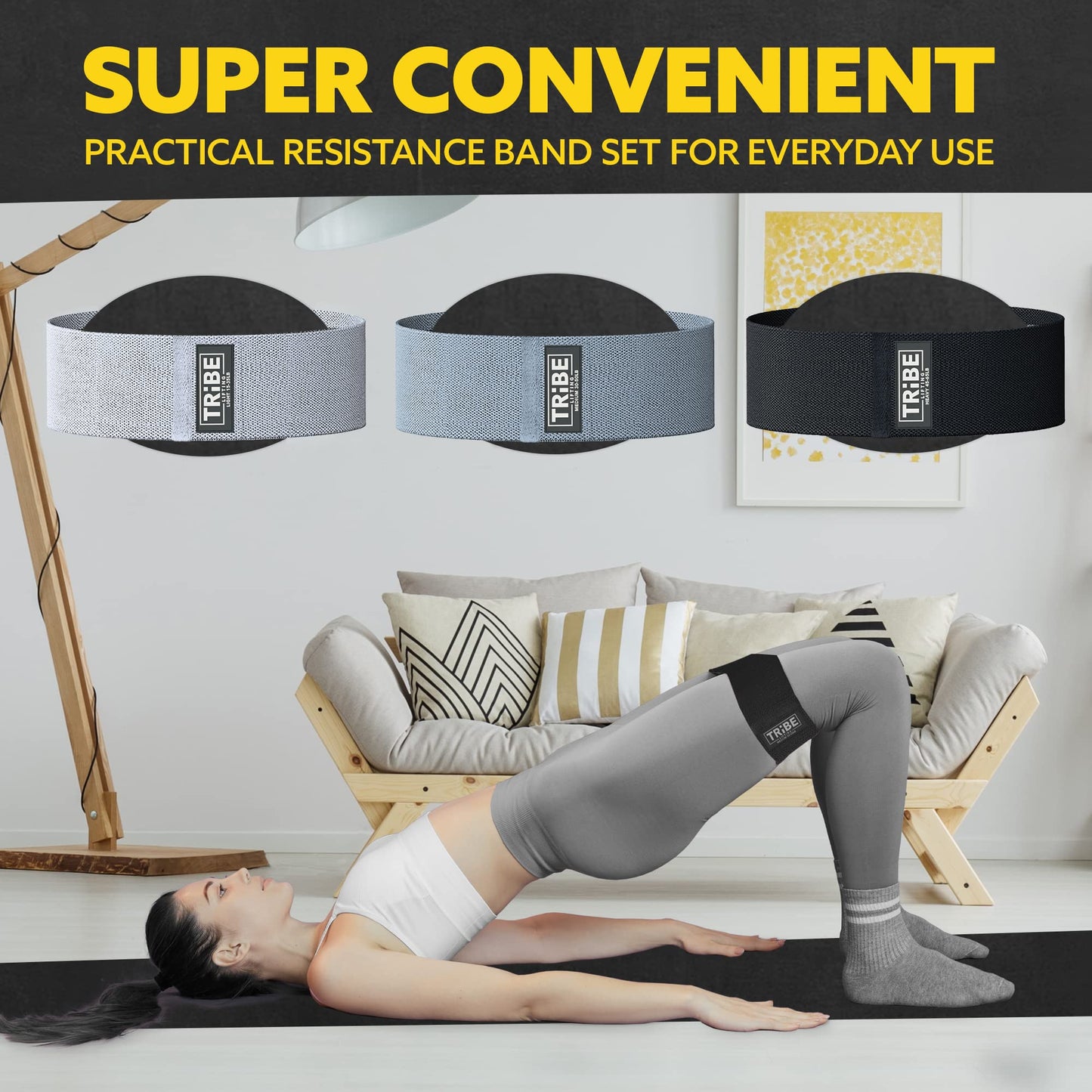 Tribe Lifting Fabric Resistance Bands Set