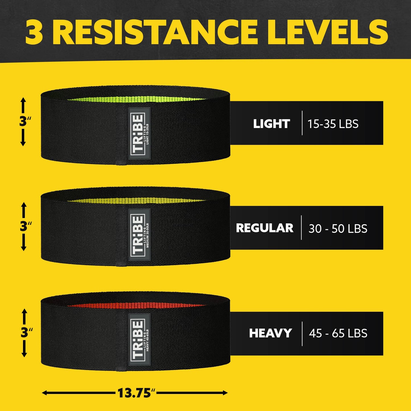 Tribe Lifting Fabric Resistance Bands Set