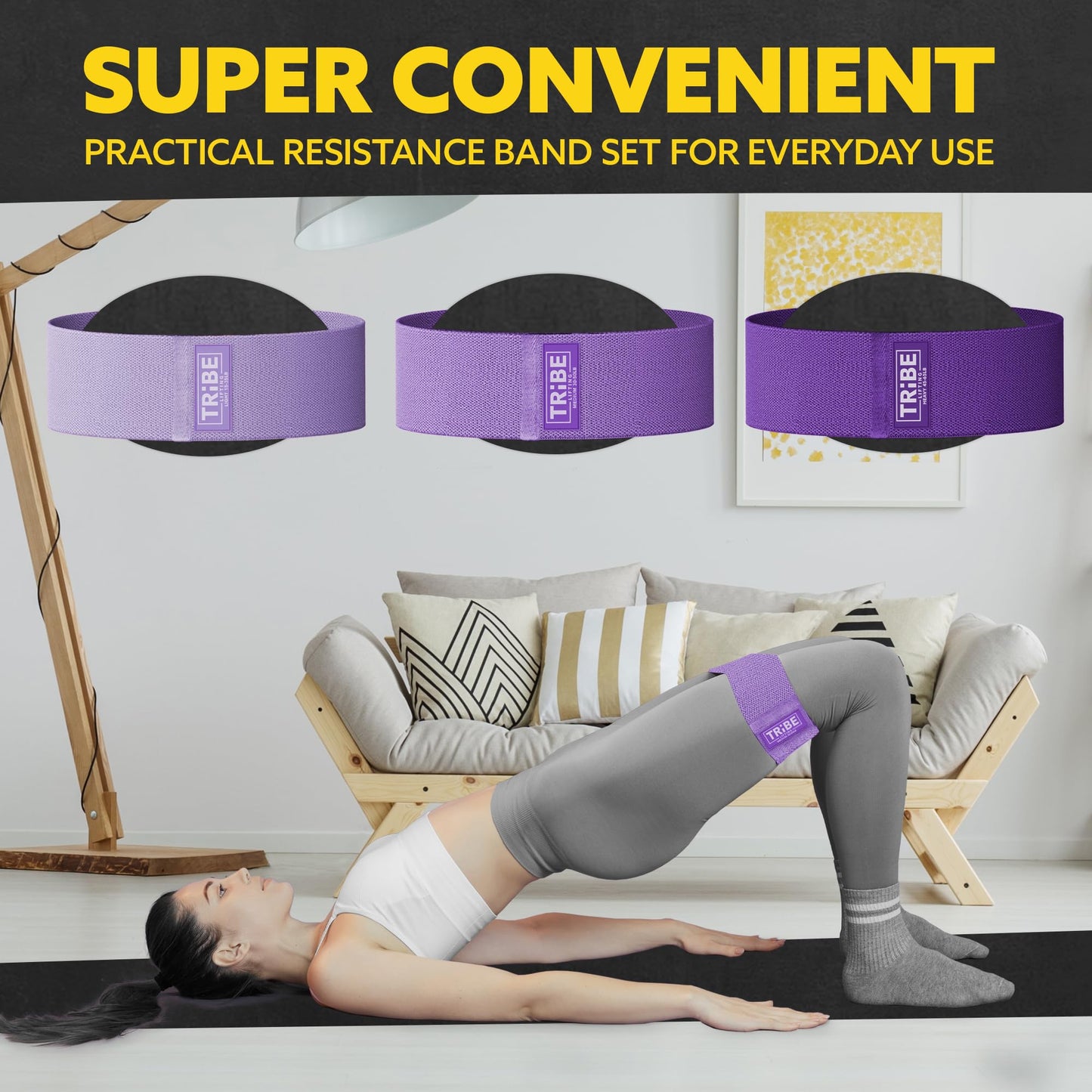 Tribe Lifting Fabric Resistance Bands Set