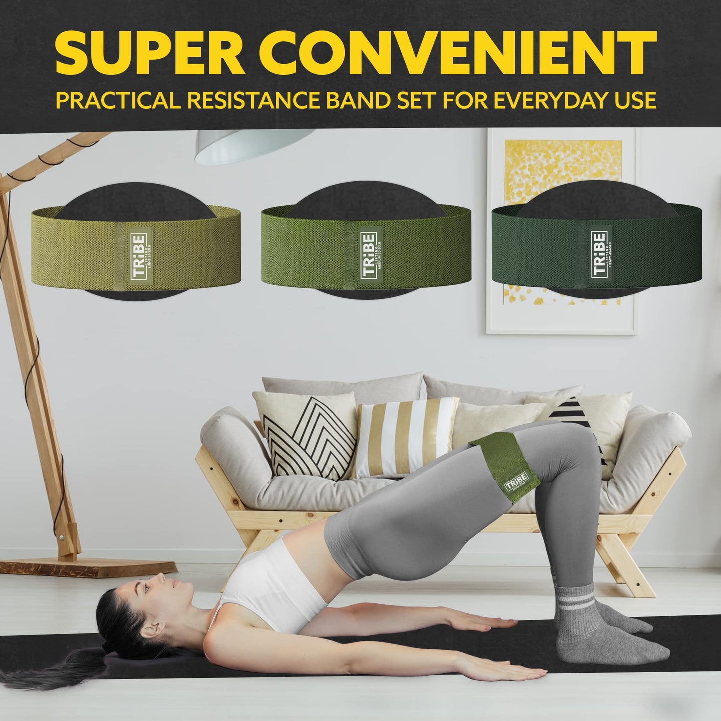 Tribe Lifting Fabric Resistance Bands Set