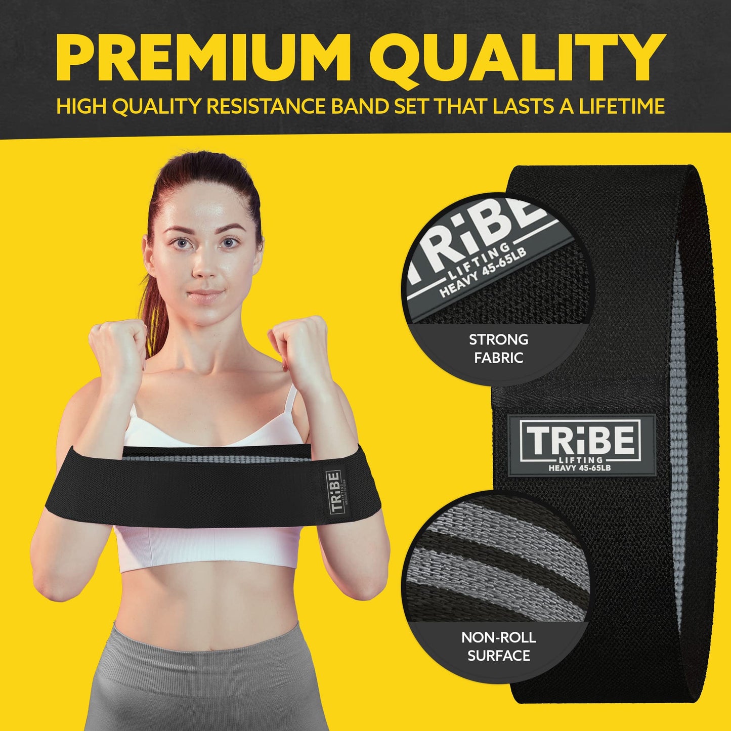 Tribe Lifting Fabric Resistance Bands Set