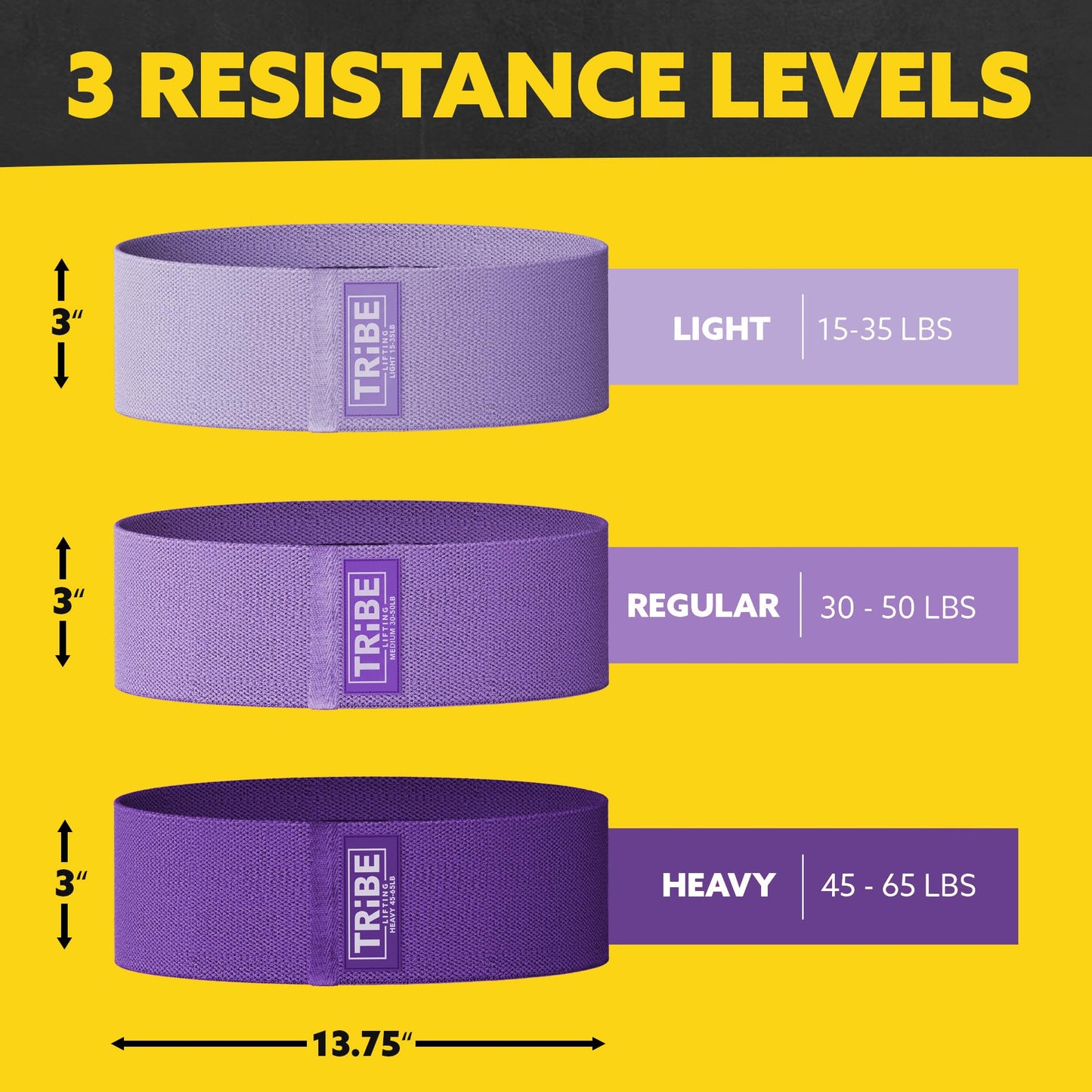 Tribe Lifting Fabric Resistance Bands Set