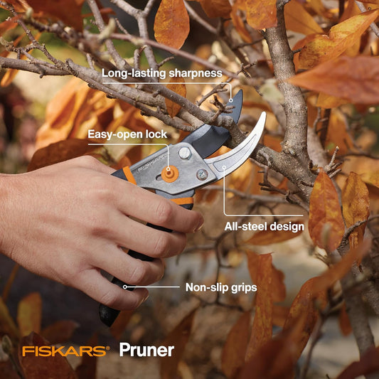 Fiskars Bypass Pruning Shears, 5/8-Inch Cut Capacity