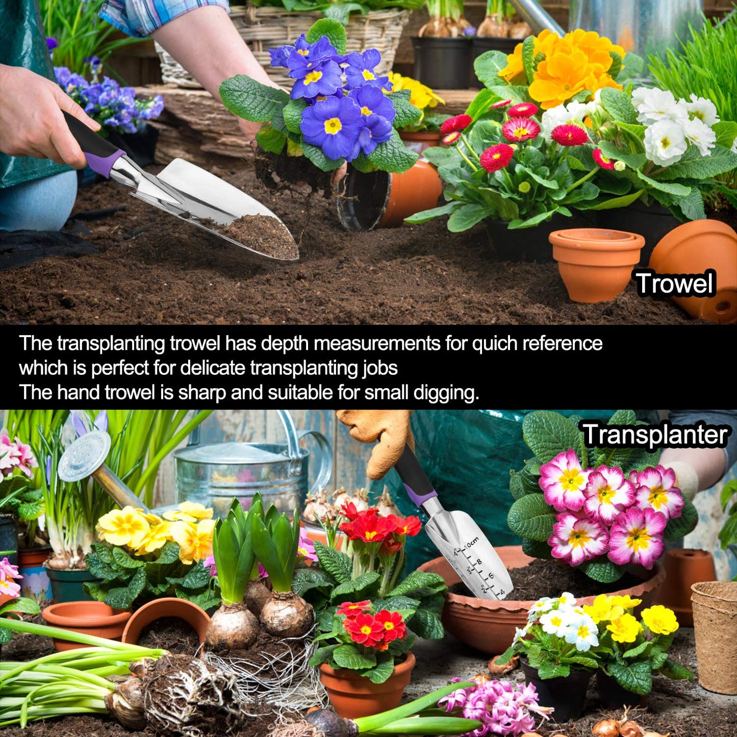 Garden Tools Set 83 Piece, Non-Slip Ergonomic Handle, Durable Storage Tote Bag, Gifts for Men Women