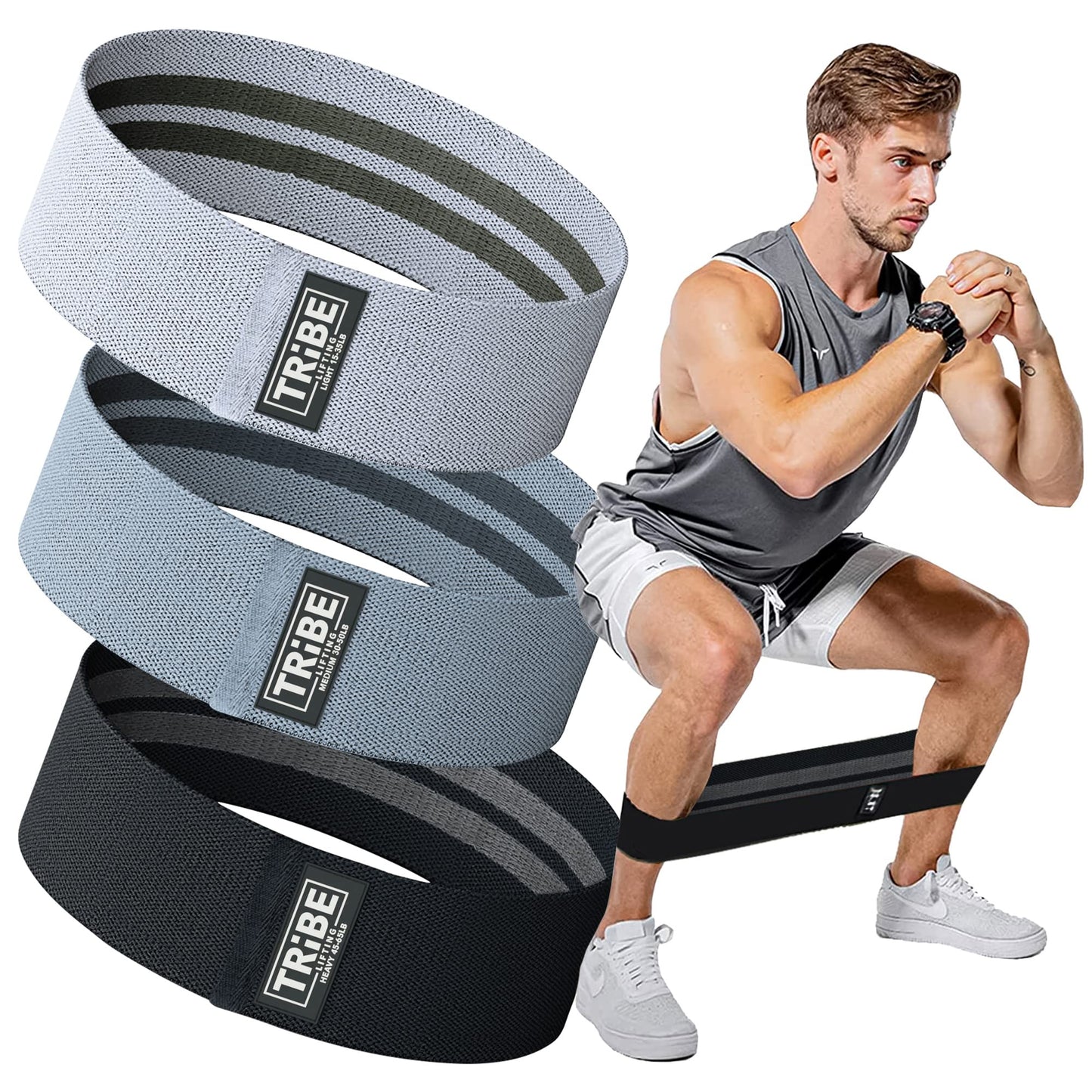 Tribe Lifting Fabric Resistance Bands Set