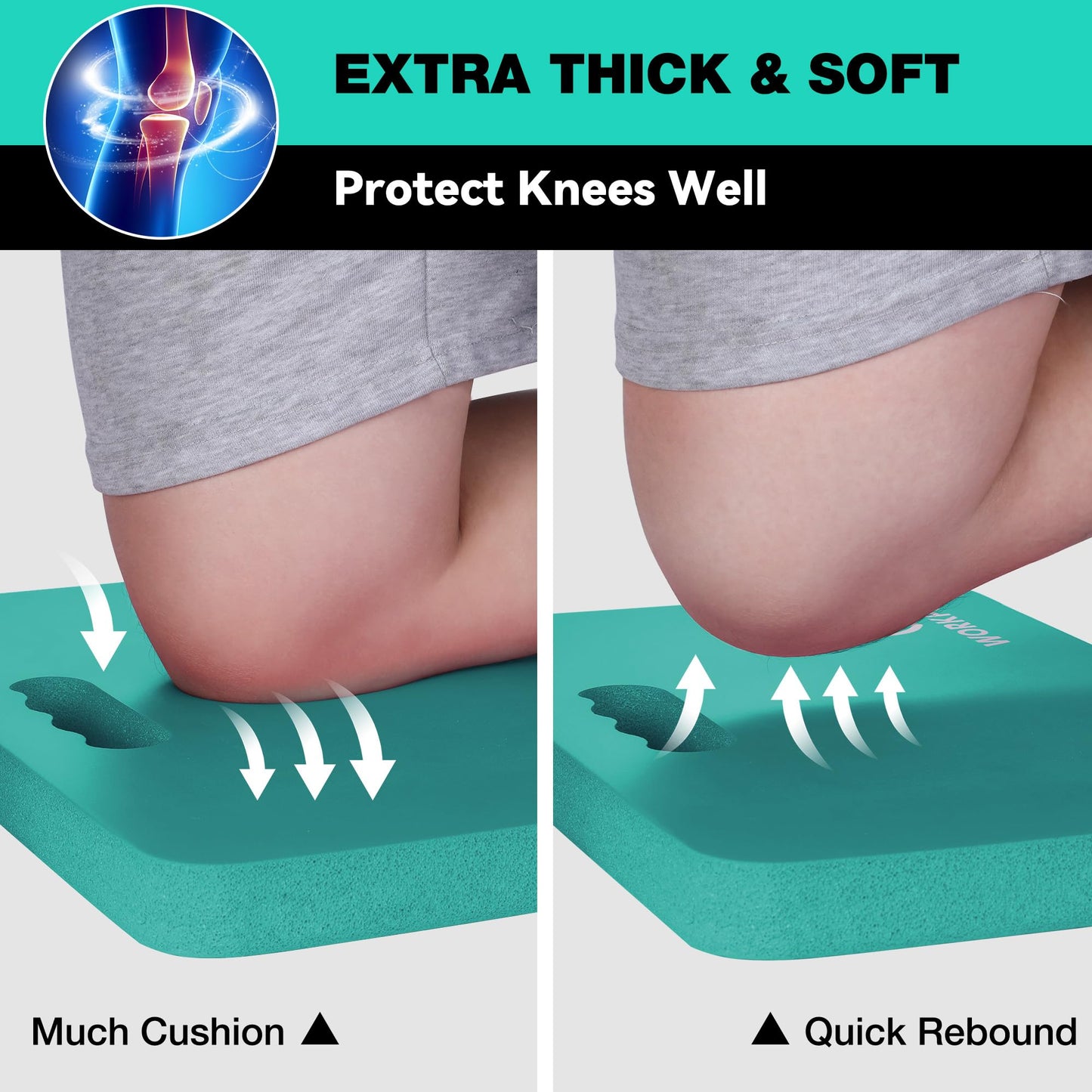 WORKPRO Extra Thick Kneeling Pad, 2-Pack