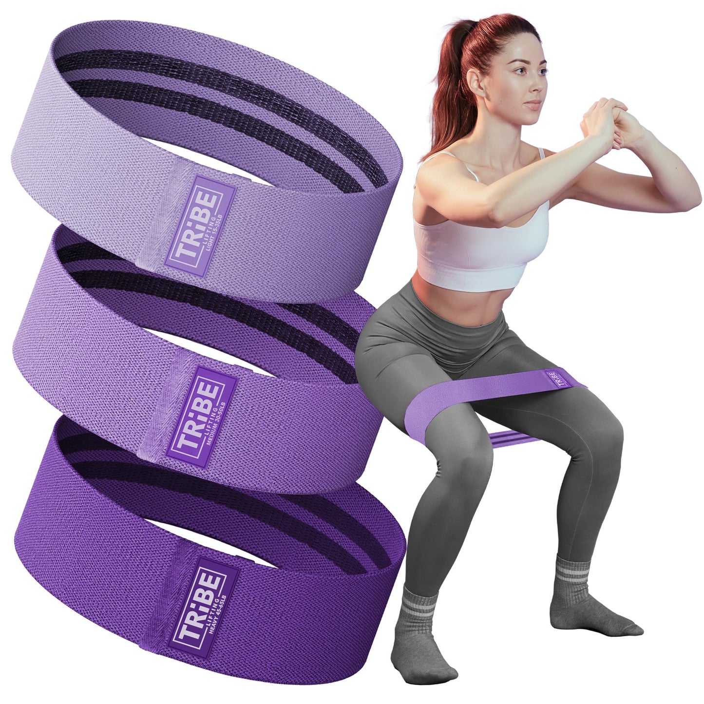 Tribe Lifting Fabric Resistance Bands Set