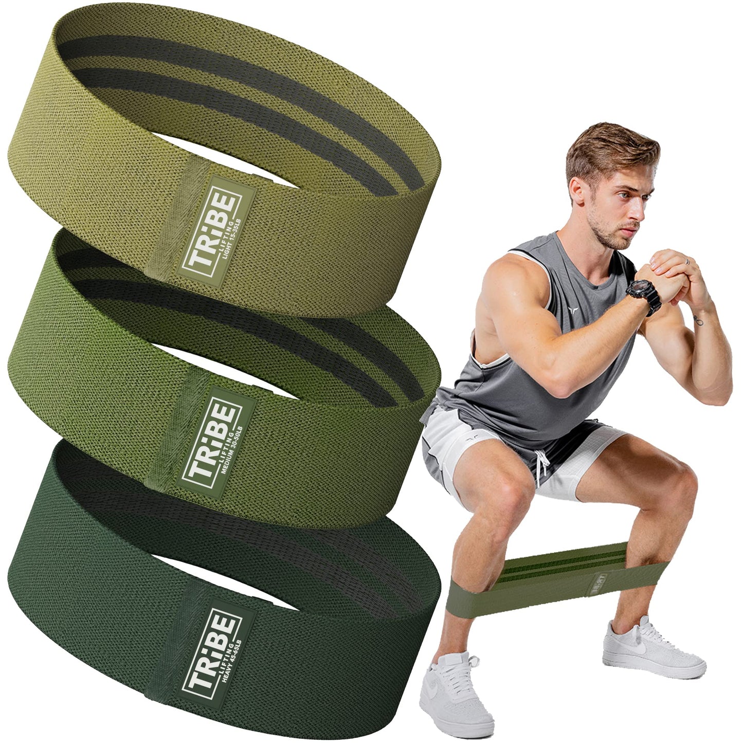 Tribe Lifting Fabric Resistance Bands Set