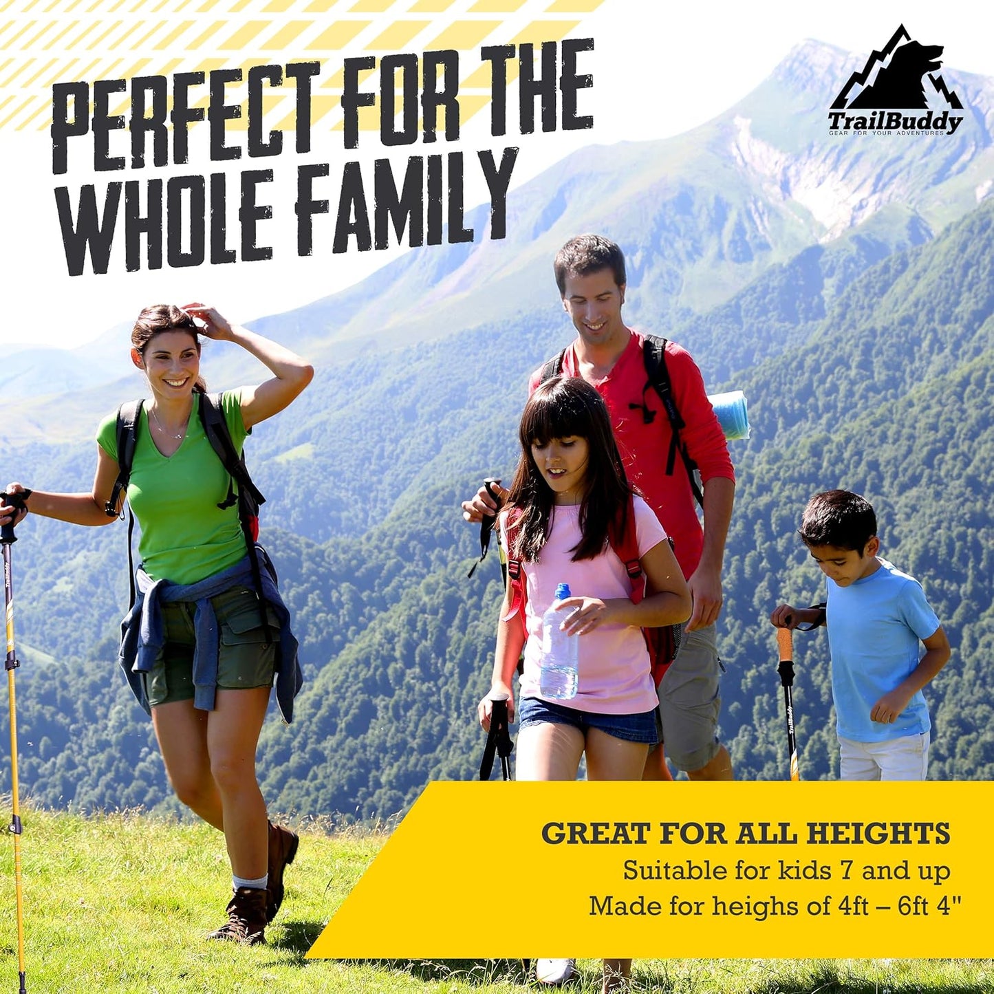 TrailBuddy Trekking Poles – Lightweight 7075 Aluminum Hiking Poles