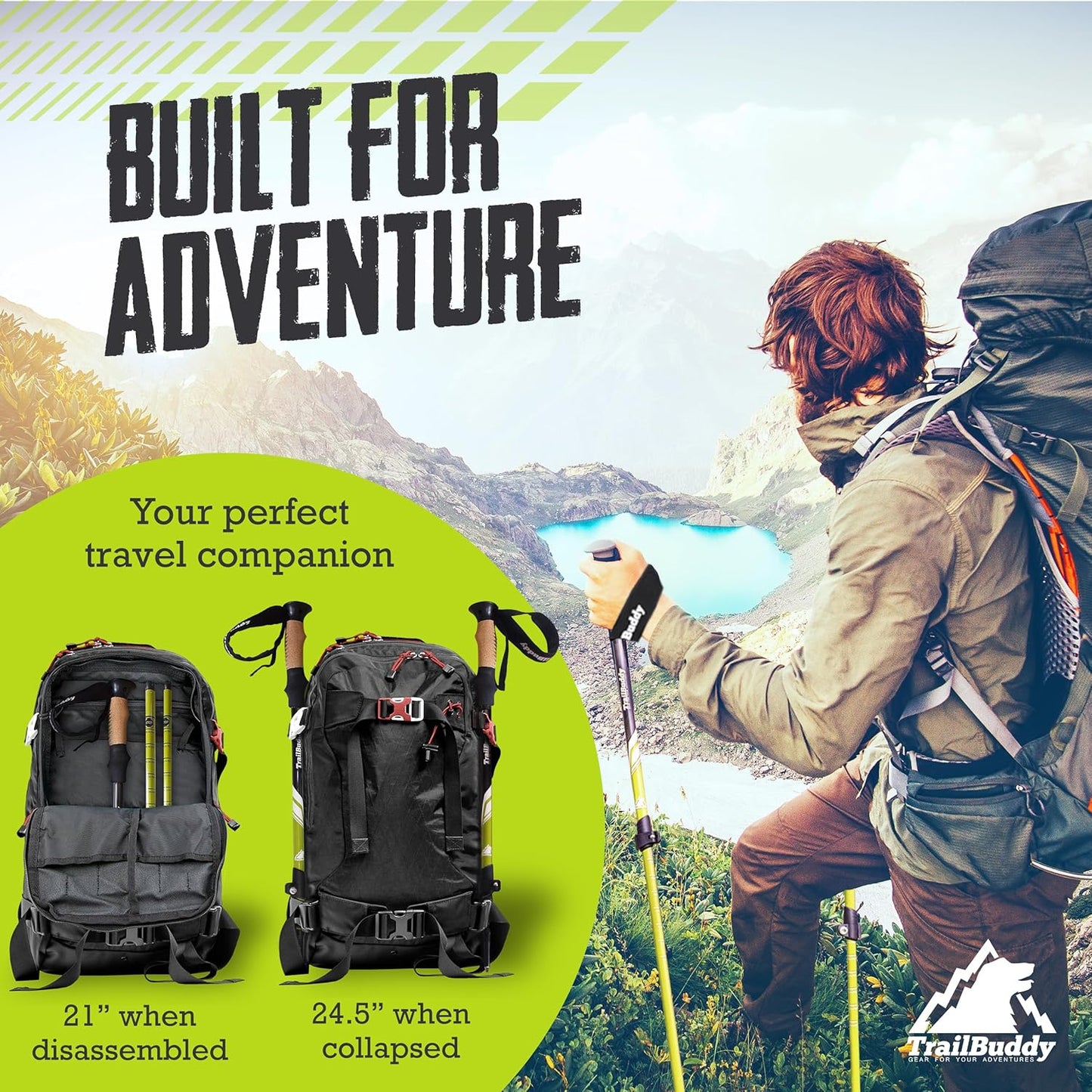 TrailBuddy Trekking Poles – Lightweight 7075 Aluminum Hiking Poles