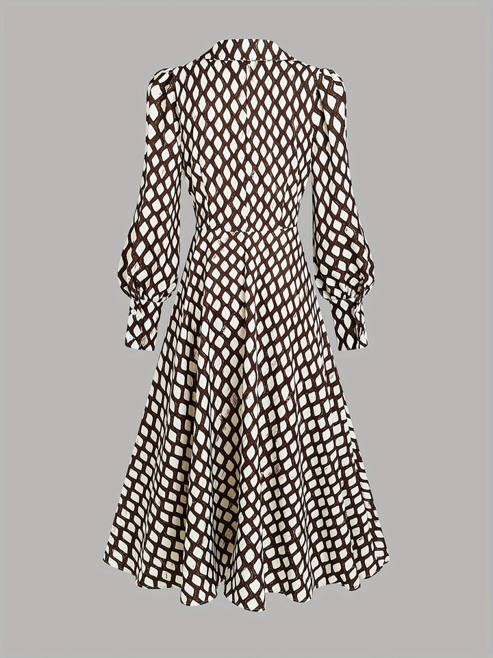 Leona | Geometric Winter Print Dress