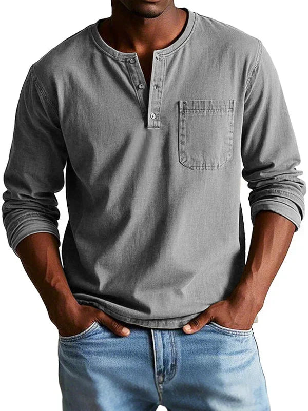 Sebastian | Men’s Casual Long-Sleeved Henley Shirt