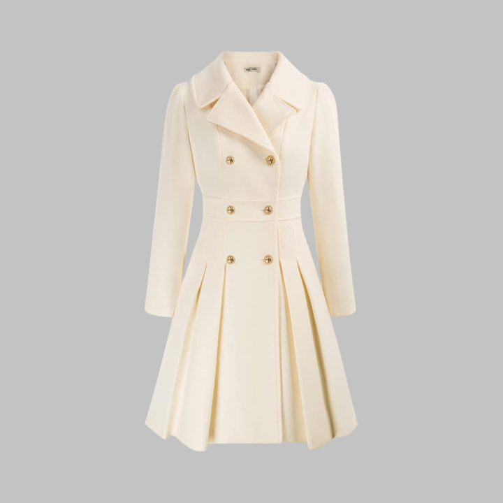 Hannah | Classy Double Button Long Sleeve Coat