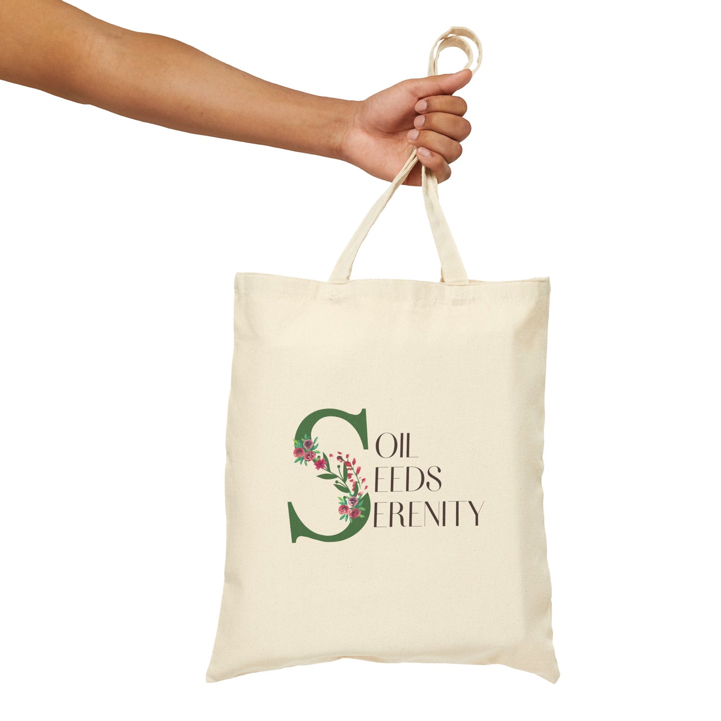 Cotton Tote Bag: Soil, Seeds, And Serenity V2