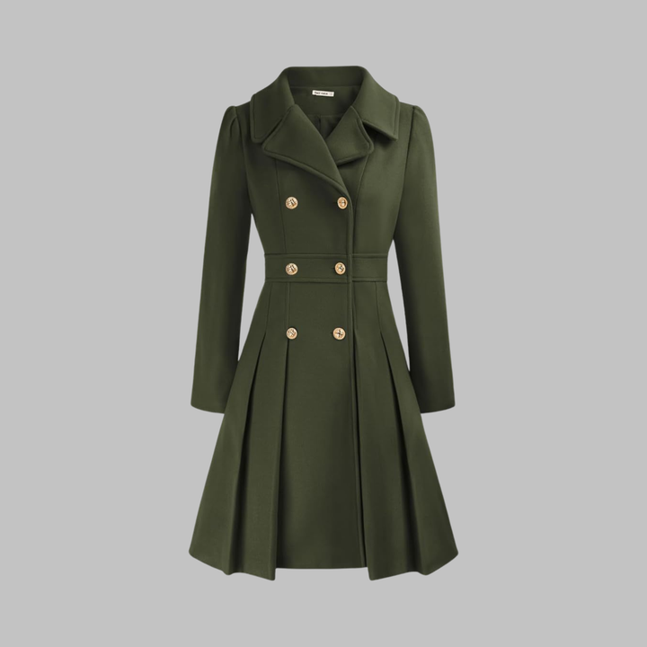 Hannah | Classy Double Button Long Sleeve Coat
