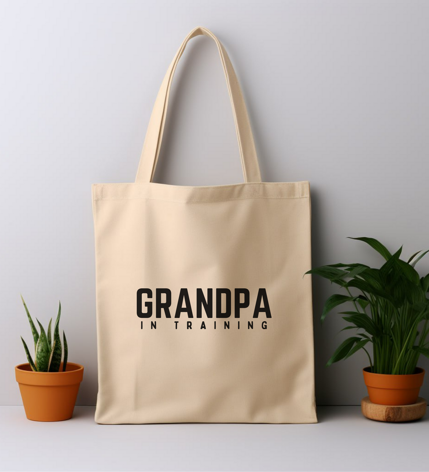 Cotton Tote Bag: Grandpa In Training