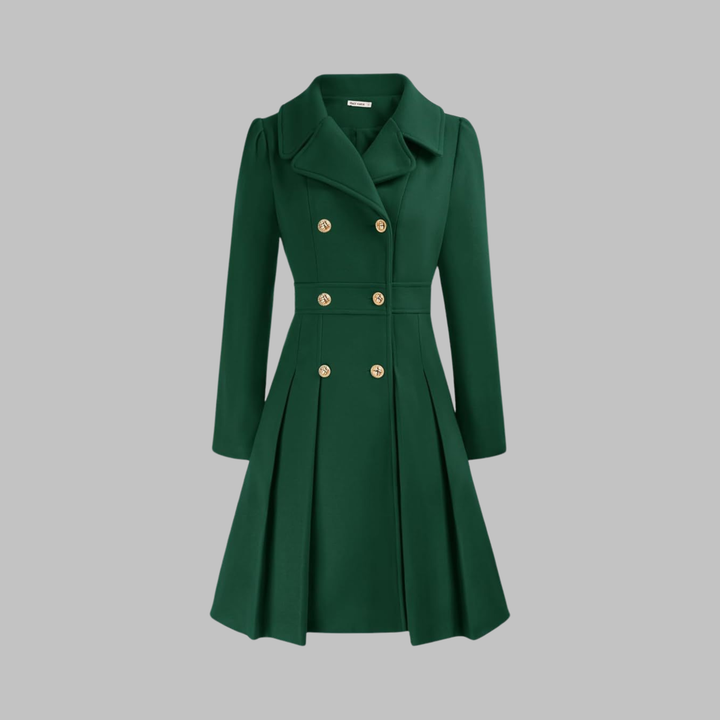 Hannah | Classy Double Button Long Sleeve Coat