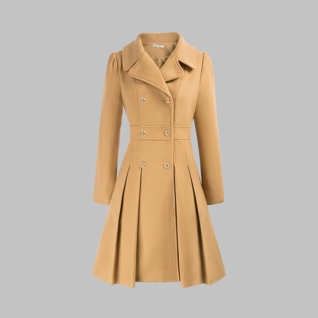 Hannah | Classy Double Button Long Sleeve Coat