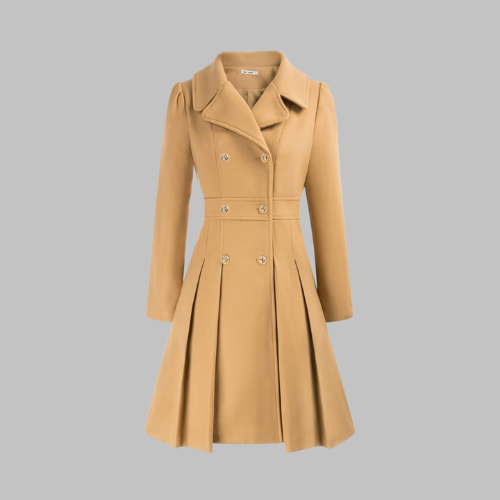 Hannah | Classy Double Button Long Sleeve Coat