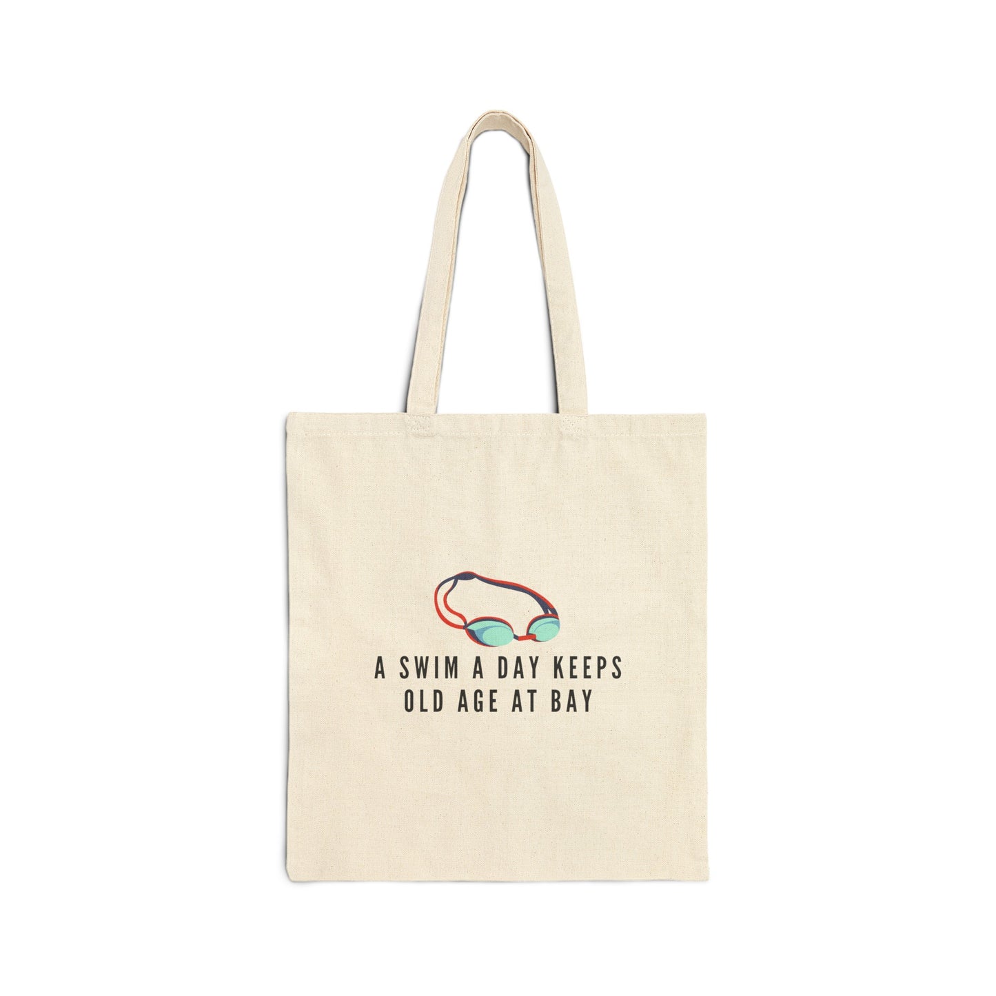 Cotton Tote Bag: A Swim A Day Keeps Old Age At Bay