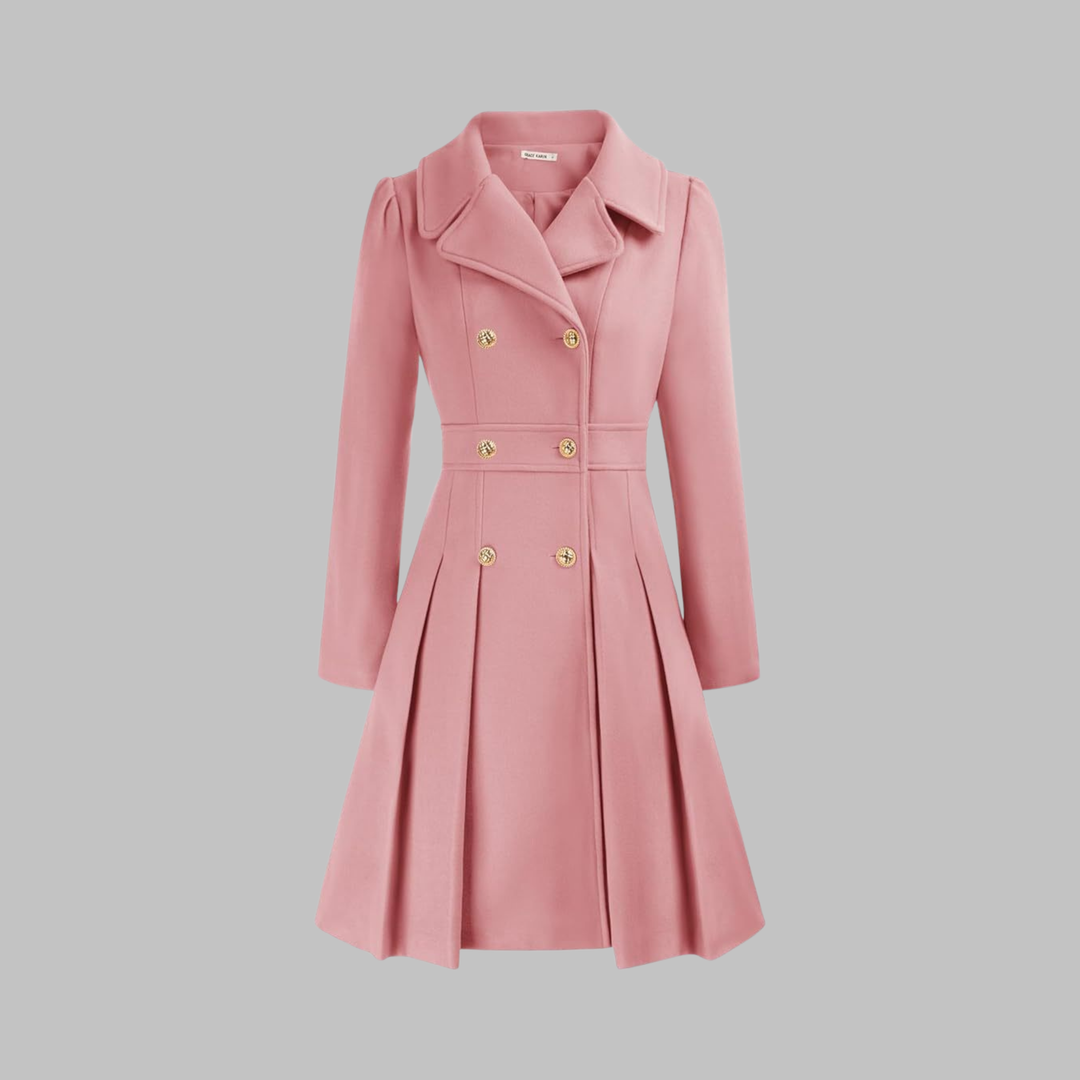 Hannah | Classy Double Button Long Sleeve Coat