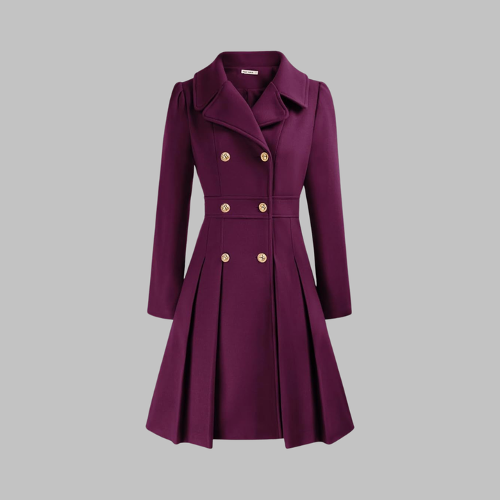 Hannah | Classy Double Button Long Sleeve Coat