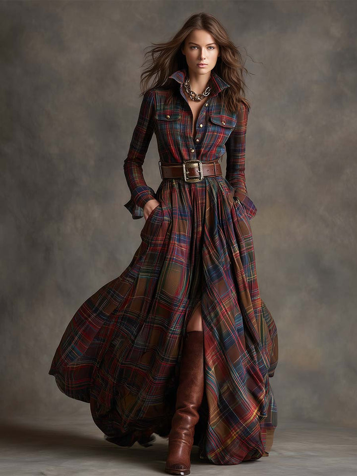 Louisa | Classic Belt Shirt Winter Dress