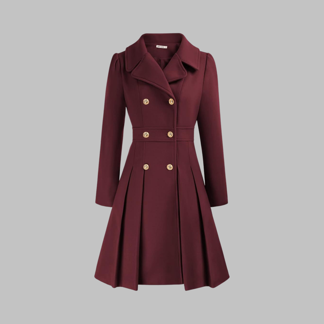 Hannah | Classy Double Button Long Sleeve Coat
