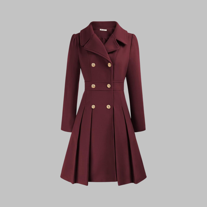 Hannah | Classy Double Button Long Sleeve Coat