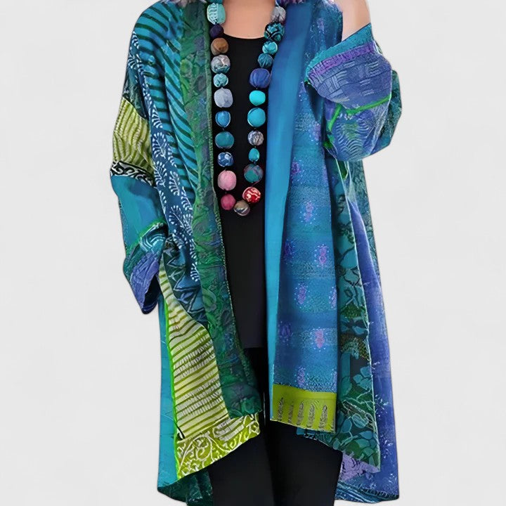 Calirenne | Bohemian Oversized Printed Kimono Cardigan