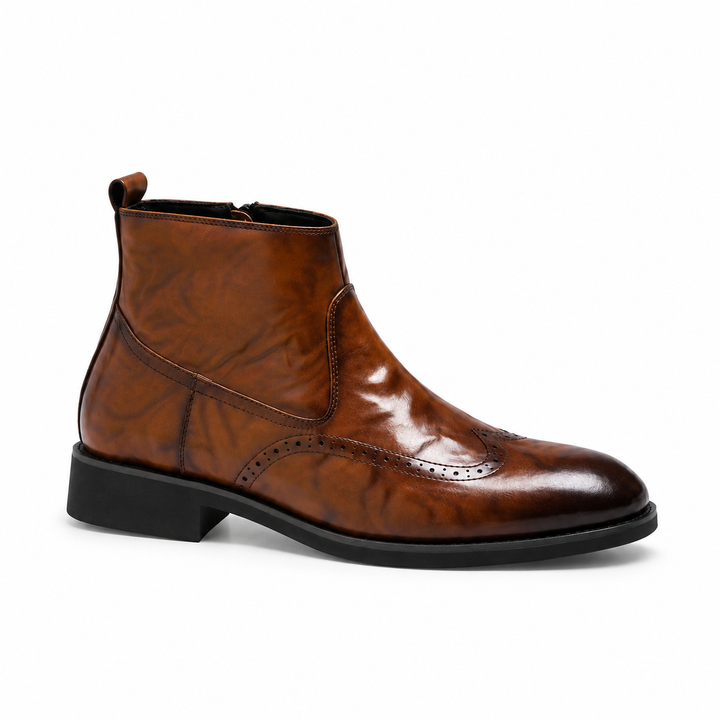 Mason | Men's Brogue Leather Ankle Boots