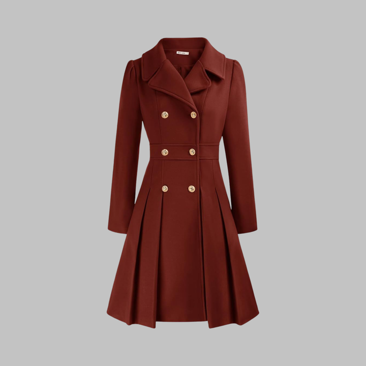 Hannah | Classy Double Button Long Sleeve Coat