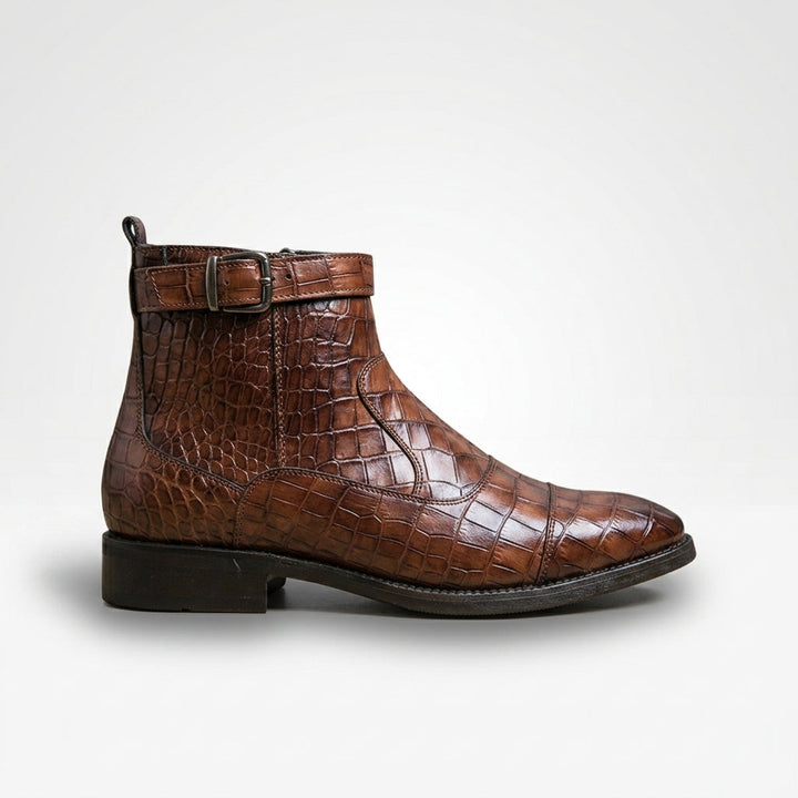 Jasper | Men's Buckle Strap Leather Ankle Boots