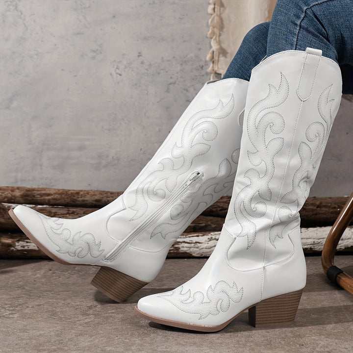 Tilda | Women's Knee-High Block Heel Cowboy Boots