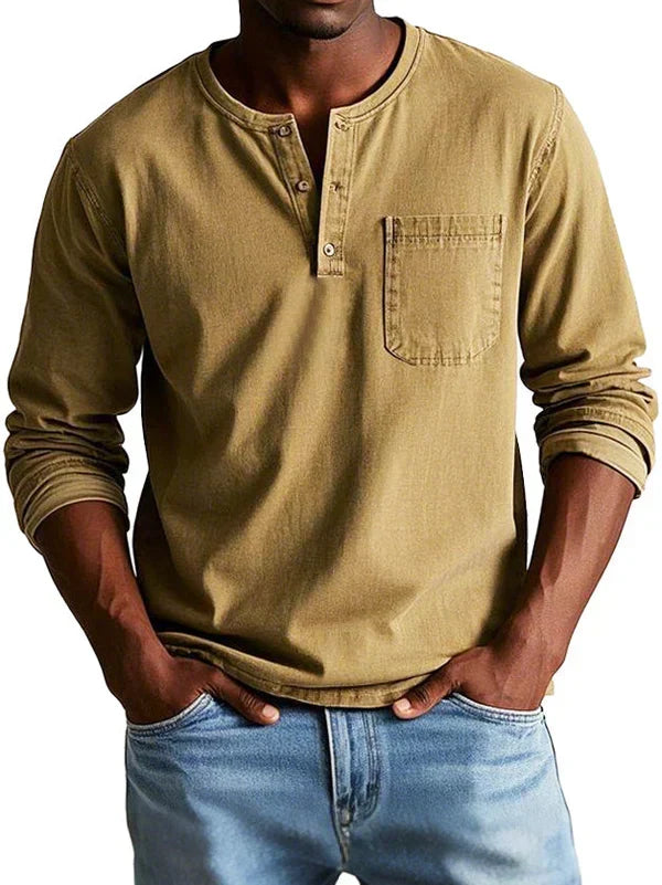 Sebastian | Men’s Casual Long-Sleeved Henley Shirt